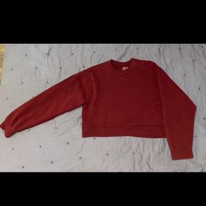 Maroon professional cropped pull over